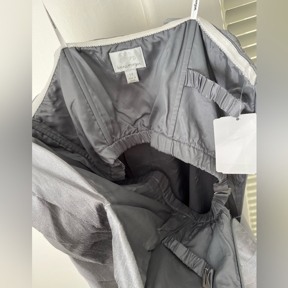 Donna Morgan Formal Silver/Grey Strapless Dress, size 14, NWT - Picture 10 of 15